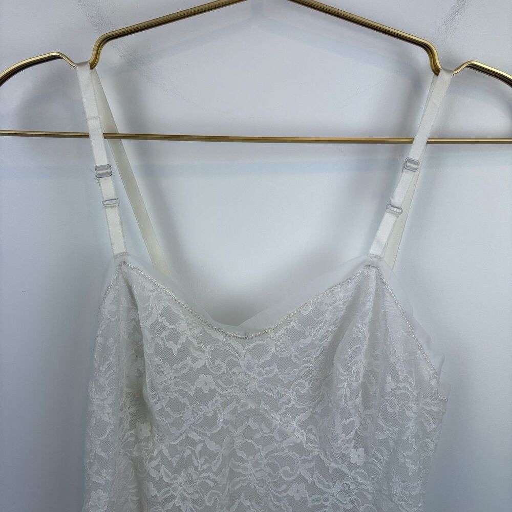 American Vintage Made in Hollywood CA 100% Nylon Lace‎ Slip Dress Size Small - Picture 9 of 9